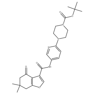 Tert-butyl 4-(5-(6,6-dimethyl-4-oxo-4,5,6,7-tetrahydrobenzofuran-3-carboxamido)pyridin-2-yl)piperazine-1-carboxylate结构式