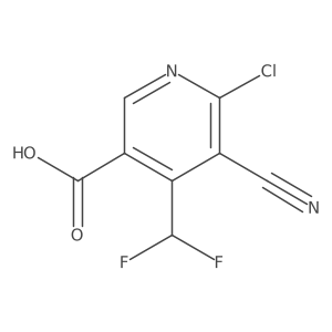 6-Chloro-5-cyano-4-(difluoromethyl)nicotinic acid Structure