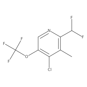4-Chloro-2-(difluoromethyl)-3-methyl-5-(trifluoromethoxy)pyridine结构式