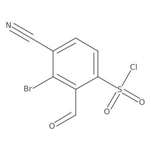 3-Bromo-4-cyano-2-formylbenzenesulfonyl chloride结构式
