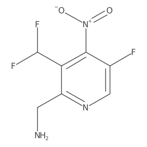 2-(Aminomethyl)-3-(difluoromethyl)-5-fluoro-4-nitropyridine Structure