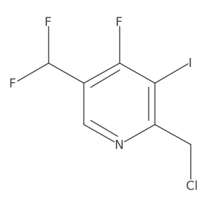 2-(Chloromethyl)-5-(difluoromethyl)-4-fluoro-3-iodopyridine Structure