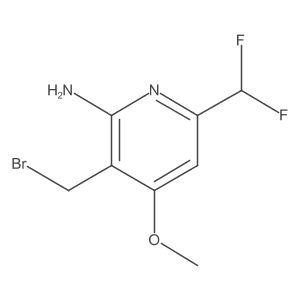 3-(Bromomethyl)-6-(difluoromethyl)-4-methoxypyridin-2-amine Structure