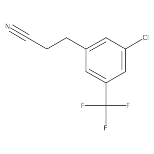 3-[3-Chloro-5-(trifluoromethyl)phenyl]propanenitrile结构式