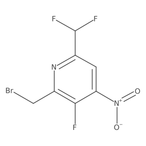 2-(Bromomethyl)-6-(difluoromethyl)-3-fluoro-4-nitropyridine Structure