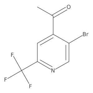 1-(5-Bromo-2-(trifluoromethyl)pyridin-4-yl)ethanone结构式