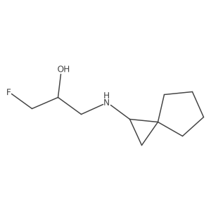 1-Fluoro-3-({spiro[2.4]heptan-1-yl}amino)propan-2-ol Structure