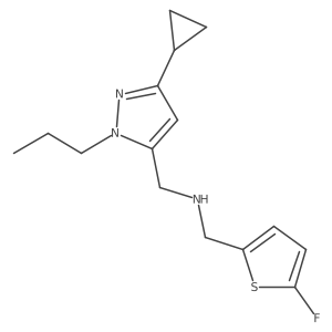 [(3-cyclopropyl-1-propyl-1H-pyrazol-5-yl)methyl][(5-fluorothiophen-2-yl)methyl]amine结构式
