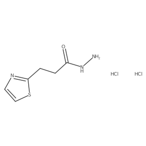 3-(Thiazol-2-yl)propanehydrazide dihydrochloride Structure