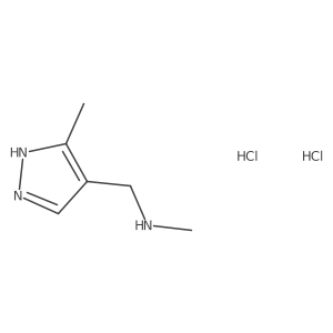 methyl[(3-methyl-1H-pyrazol-4-yl)methyl]amine dihydrochloride结构式