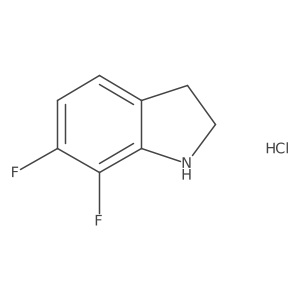 6,7-difluoro-2,3-dihydro-1H-indole hydrochloride结构式