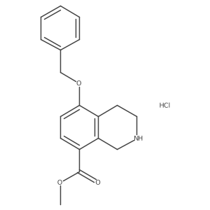 Methyl 5-(benzyloxy)-1,2,3,4-tetrahydroisoquinoline-8-carboxylate hydrochloride结构式