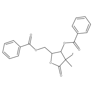 ((2S,3S,4S)-3-(benzoyloxy)-4-fluoro-4-methyl-5-oxotetrahydrofuran-2-yl)methyl benzoate Structure
