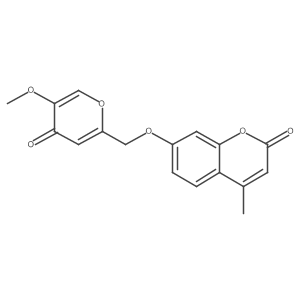 7-((5-methoxy-4-oxo-4H-pyran-2-yl)methoxy)-4-methyl-2H-chromen-2-one Structure