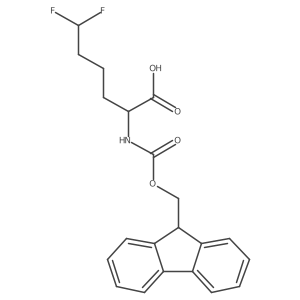 2-({[(9H-fluoren-9-yl)methoxy]carbonyl}amino)-6,6-difluorohexanoic acid结构式