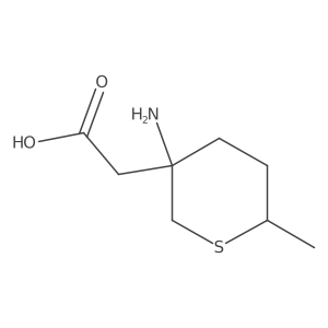 2-(3-Amino-6-methylthian-3-yl)acetic acid Structure