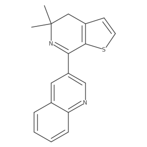 5,5-Dimethyl-7-(quinolin-3-yl)-4,5-dihydrothieno[2,3-c]pyridine结构式