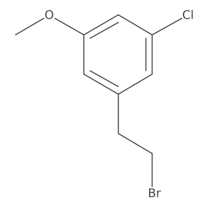 1-(2-Bromoethyl)-3-chloro-5-methoxybenzene结构式