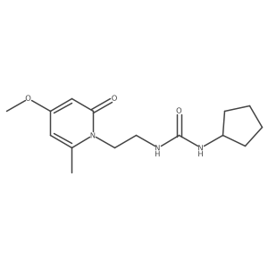1-cyclopentyl-3-(2-(4-methoxy-6-methyl-2-oxopyridin-1(2H)-yl)ethyl)urea Structure