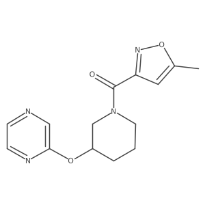 (5-Methylisoxazol-3-yl)(3-(pyrazin-2-yloxy)piperidin-1-yl)methanone Structure