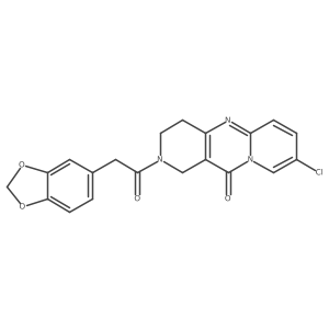 2-(2-(benzo[d][1,3]dioxol-5-yl)acetyl)-8-chloro-3,4-dihydro-1H-dipyrido[1,2-a:4',3'-d]pyrimidin-11(2H)-one结构式