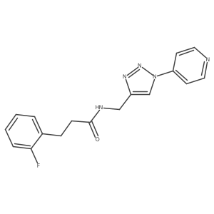 3-(2-fluorophenyl)-N-{[1-(pyridin-4-yl)-1H-1,2,3-triazol-4-yl]methyl}propanamide结构式