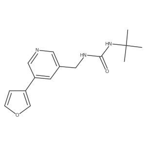 1-(Tert-butyl)-3-((5-(furan-3-yl)pyridin-3-yl)methyl)urea结构式
