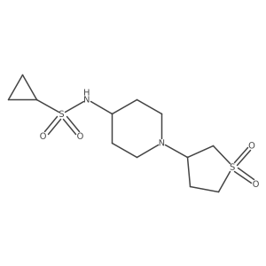 N-(1-(1,1-dioxidotetrahydrothiophen-3-yl)piperidin-4-yl)cyclopropanesulfonamide结构式