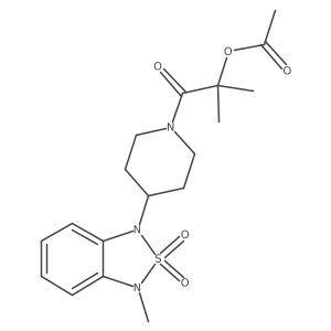 2-methyl-1-(4-(3-methyl-2,2-dioxidobenzo[c][1,2,5]thiadiazol-1(3H)-yl)piperidin-1-yl)-1-oxopropan-2-yl acetate Structure