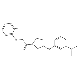 1-(3-((6-(Dimethylamino)pyrazin-2-yl)oxy)pyrrolidin-1-yl)-2-(2-fluorophenoxy)ethanone结构式