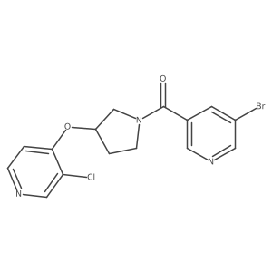 (5-Bromopyridin-3-yl)(3-((3-chloropyridin-4-yl)oxy)pyrrolidin-1-yl)methanone结构式