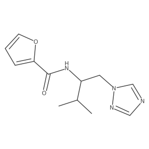 N-(3-methyl-1-(1H-1,2,4-triazol-1-yl)butan-2-yl)furan-2-carboxamide结构式
