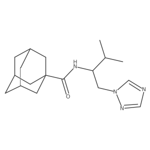 N-[3-methyl-1-(1H-1,2,4-triazol-1-yl)butan-2-yl]adamantane-1-carboxamide结构式