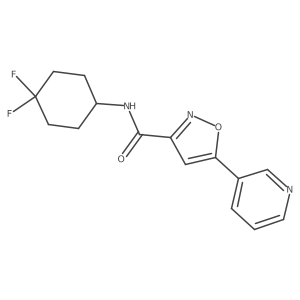 N-(4,4-difluorocyclohexyl)-5-(pyridin-3-yl)isoxazole-3-carboxamide Structure