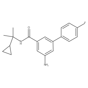5-amino-N-(2-cyclopropylpropan-2-yl)-4'-fluoro-[1,1'-biphenyl]-3-carboxamide Structure