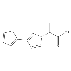 2-(4-(furan-2-yl)-1H-pyrazol-1-yl)propanoic acid结构式