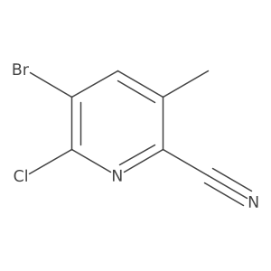 5-Bromo-6-chloro-3-methylpyridine-2-carbonitrile Structure