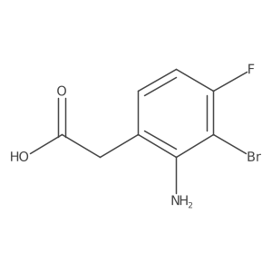 2-(2-Amino-3-bromo-4-fluorophenyl)acetic acid结构式