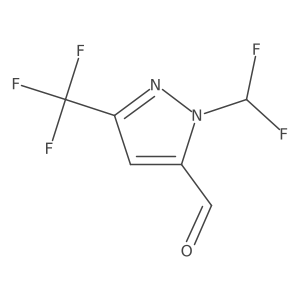 1-(difluoromethyl)-3-(trifluoromethyl)-1H-pyrazole-5-carbaldehyde Structure