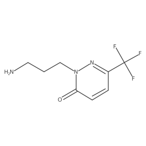 2-(3-Aminopropyl)-6-(trifluoromethyl)-2,3-dihydropyridazin-3-one结构式