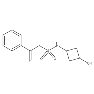 2-oxo-2-phenyl-N-[(1r,3r)-3-hydroxycyclobutyl]ethane-1-sulfonamide Structure