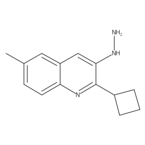 2-Cyclobutyl-3-hydrazinyl-6-methylquinoline Structure