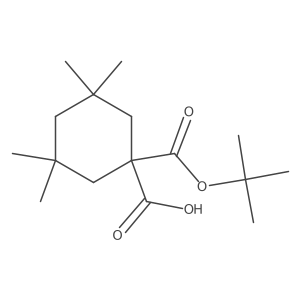 1-[(Tert-butoxy)carbonyl]-3,3,5,5-tetramethylcyclohexane-1-carboxylic acid Structure