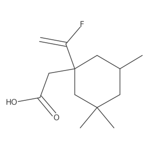 2-[1-(1-Fluoroethenyl)-3,3,5-trimethylcyclohexyl]acetic acid结构式