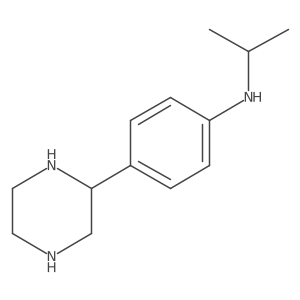 4-(piperazin-2-yl)-N-(propan-2-yl)aniline结构式