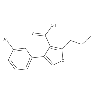 4-(3-Bromophenyl)-2-propylfuran-3-carboxylic acid结构式