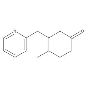 4-Methyl-3-[(pyridin-2-yl)methyl]cyclohexan-1-one结构式