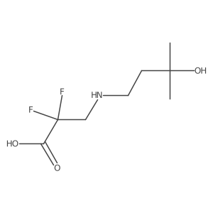 2,2-Difluoro-3-[(3-hydroxy-3-methylbutyl)amino]propanoic acid Structure
