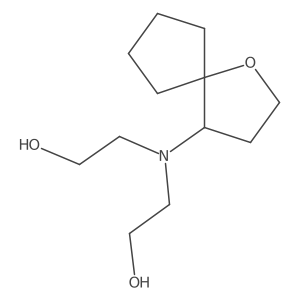 2-[(2-Hydroxyethyl)({1-oxaspiro[4.4]nonan-4-yl})amino]ethan-1-ol结构式