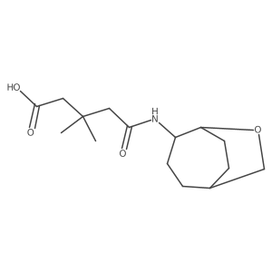 3,3-Dimethyl-4-({6-oxabicyclo[3.2.2]nonan-4-yl}carbamoyl)butanoic acid Structure